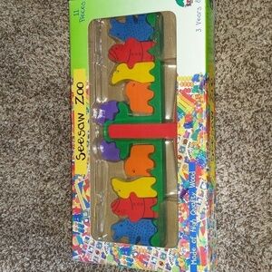 Vintage Wood Animal Puzzle Learning Developmental Toy